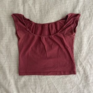 Brandy Melville Burgundy crop top